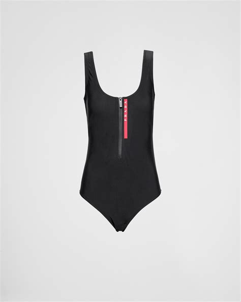 women prada swimsuit|Prada one piece swimsuit.